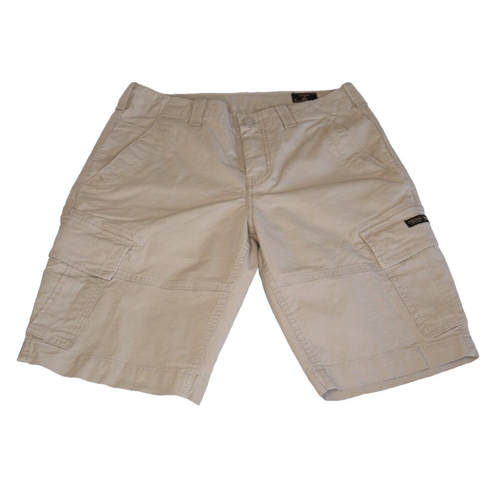 NWT Superdry Vintage Core Heavy Cargo Shorts Men's Stone Wash Beige Trendy 32